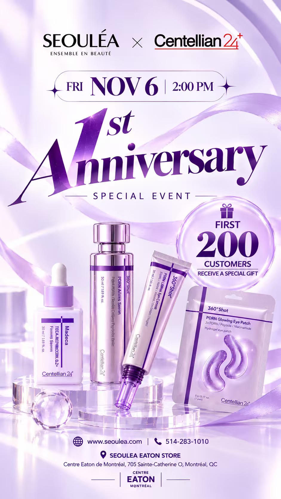 Seouléa 1st Anniversary x Centellian24 special event – November 6 at Eaton Centre