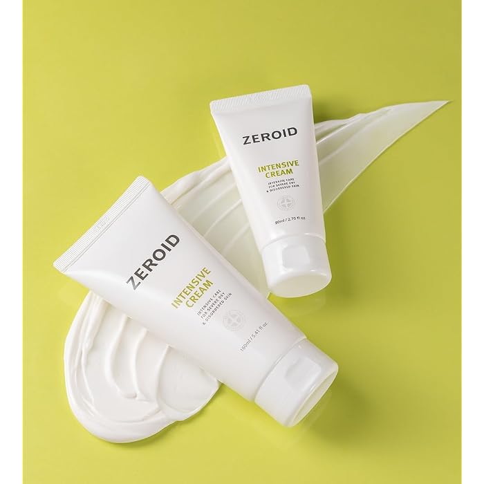 ZEROID Intensive Cream 80ml - two tubes with cream swatch