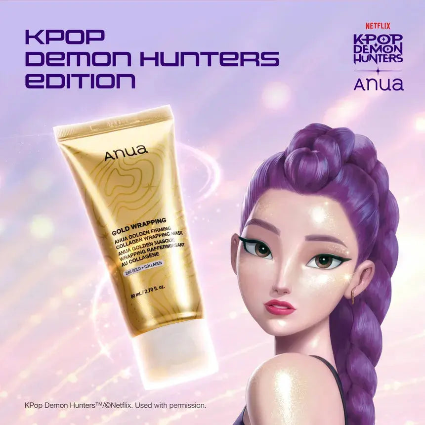Anua KPop Demon Hunters Golden Firming Collagen Wrapping Mask
