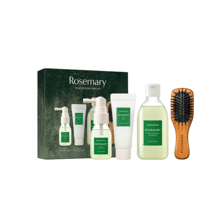 Kit d'essai de détartrage du cuir chevelu au romarin AROMATICA