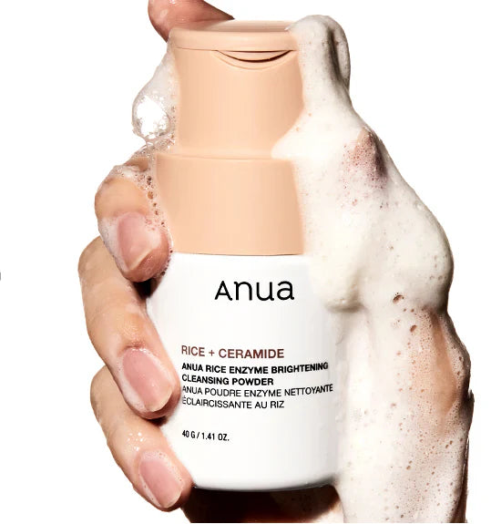 Poudre nettoyante éclaircissante aux enzymes de riz Anua
