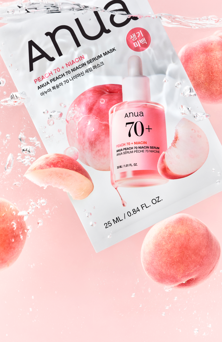 Masque sérum à la niacinamide et à la pêche Anua