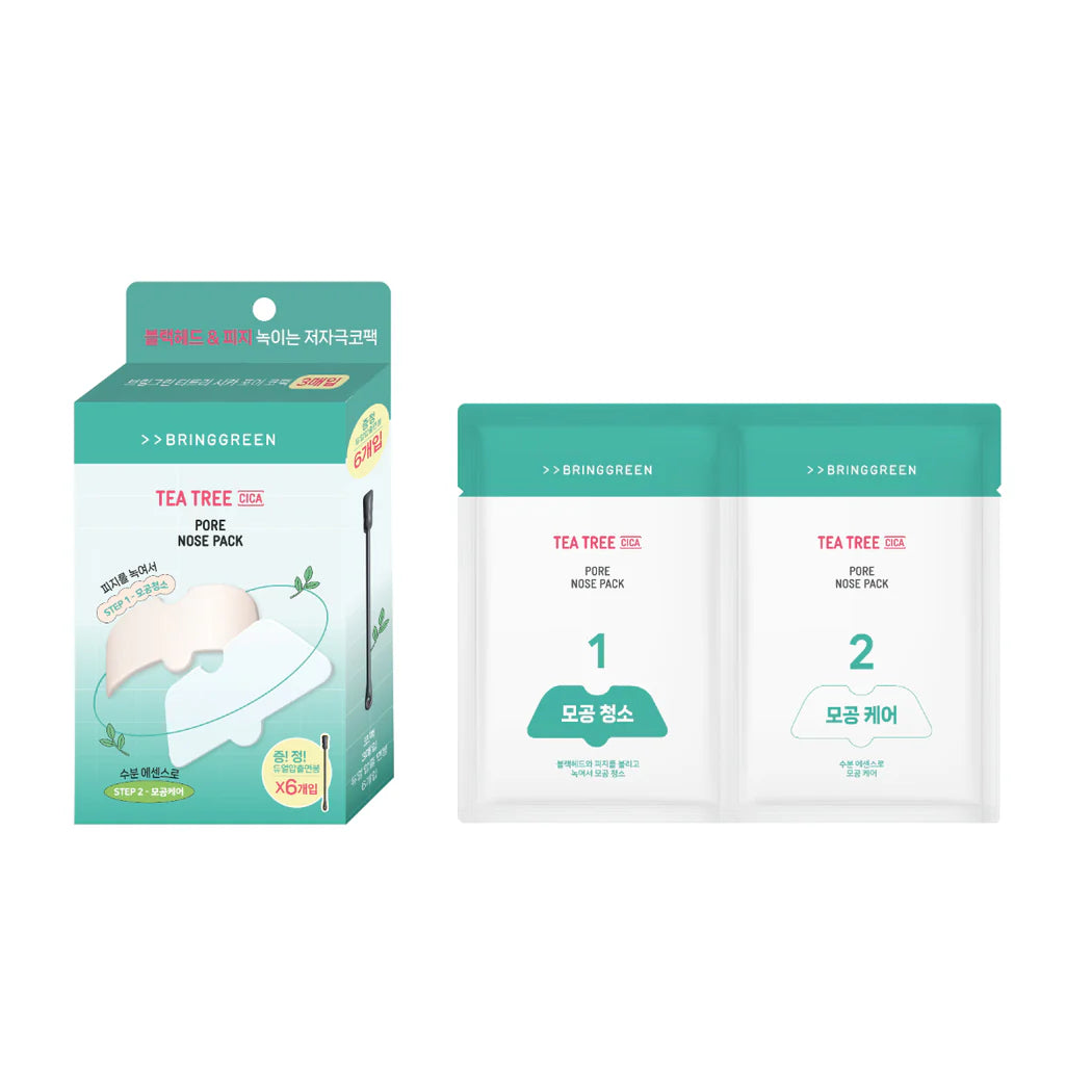 BRINGGREEN  Tea Tree Cica  Pore Nose Pack