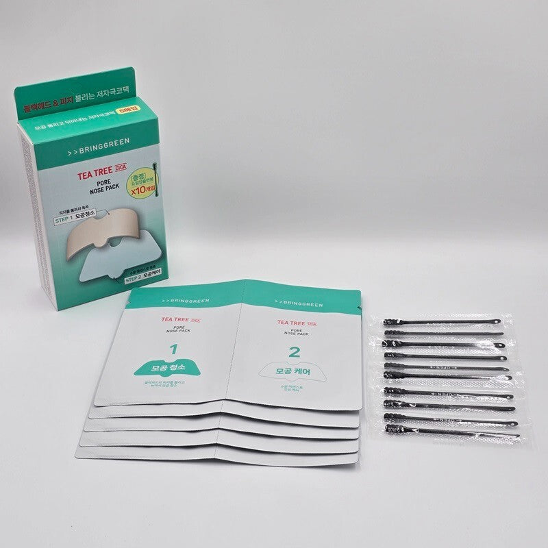 BRINGGREEN  Tea Tree Cica  Pore Nose Pack