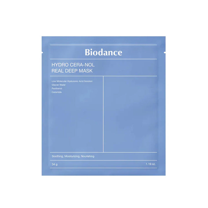 Masque profond Biodance Hydro Cera-Nol Real, 4 feuilles