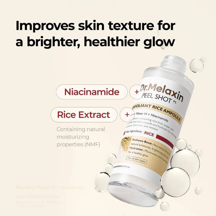 Dr.Melaxin Peel Shot Exfoliating White Rice Ampoule Dr.Melaxin
