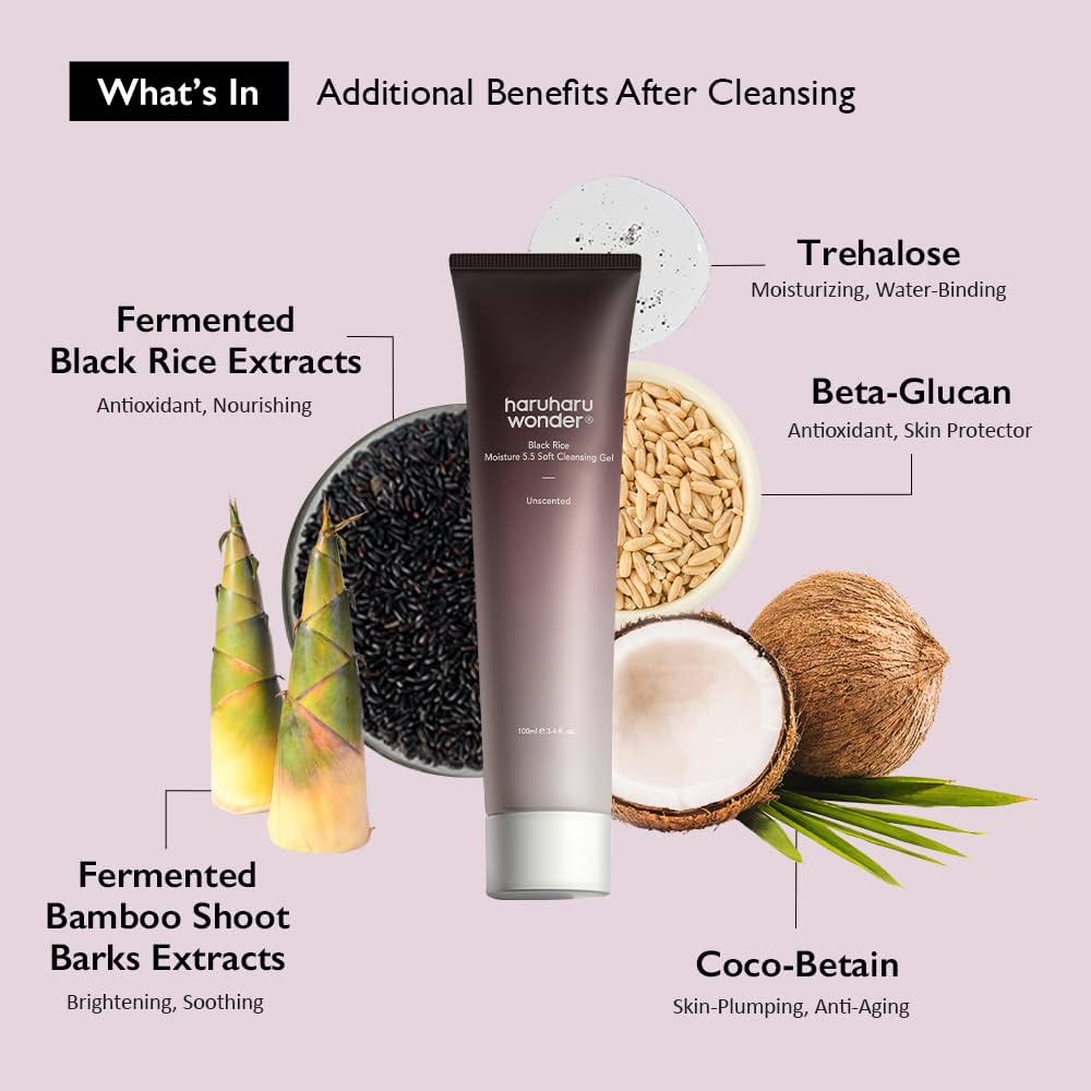 Gel nettoyant doux Haruharu Wonder Black Rice Moisture 5.5