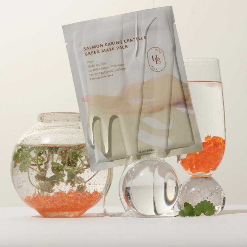 Masque en tissu HEVEBLUE Apaisant Centella au Saumon