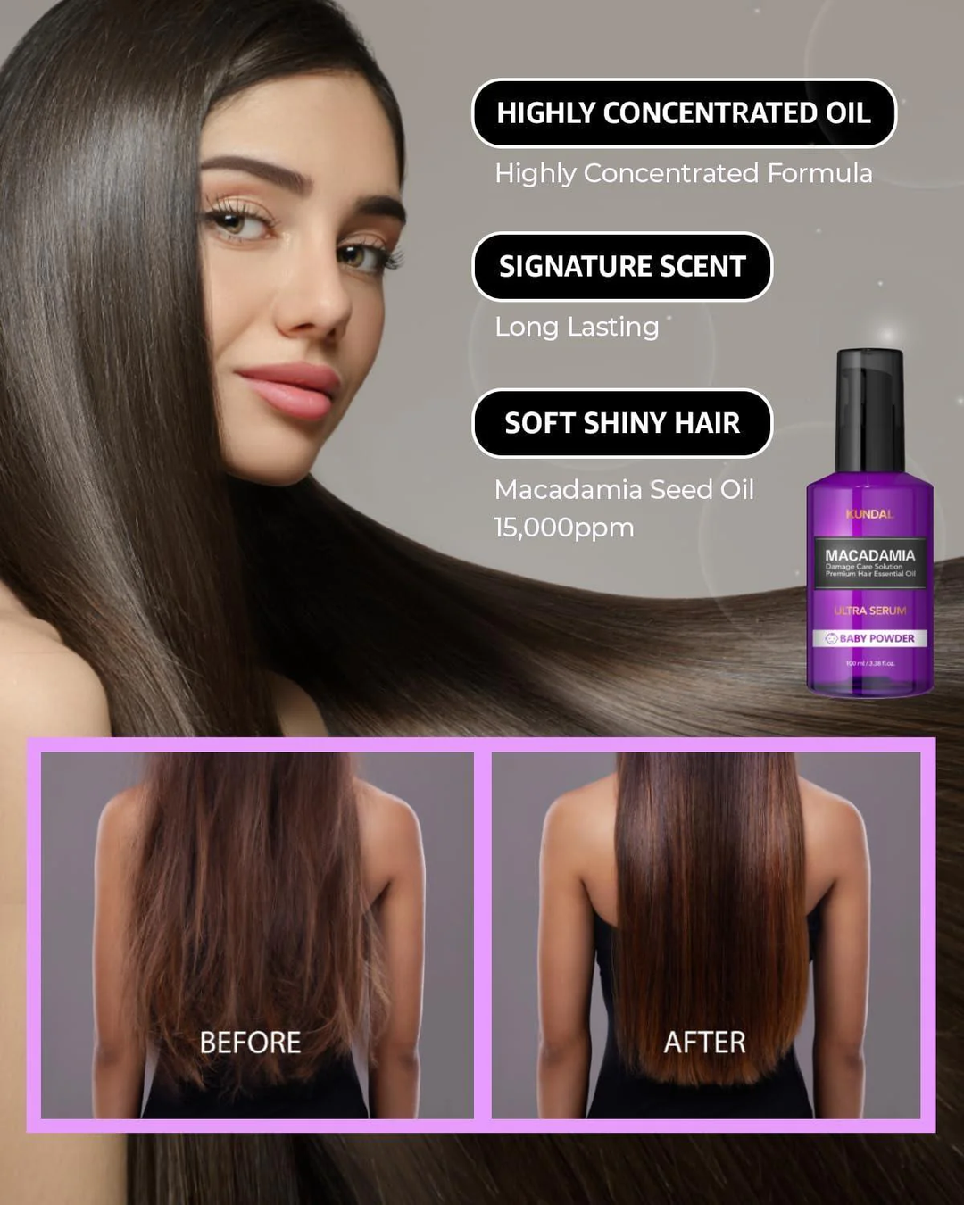 Sérum capillaire KUNDAL Macadamia Ultra 100ml