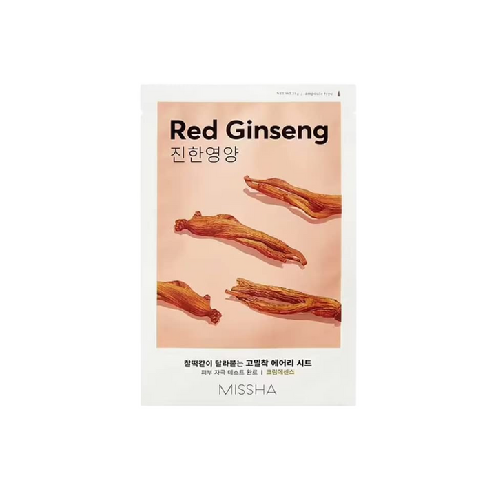 Masque en tissu Airy Fit de MISSHA [Ginseng rouge]