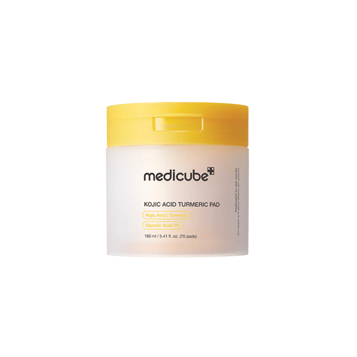 Medicube - Tampons à l'acide kojique et au curcuma - 160 ml (70 tampons)