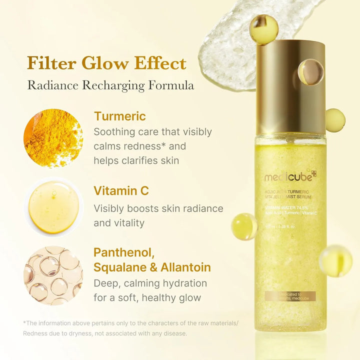 Sérum en brume Medicube à l'acide kojique et au curcuma Vita Jelly 100 ml