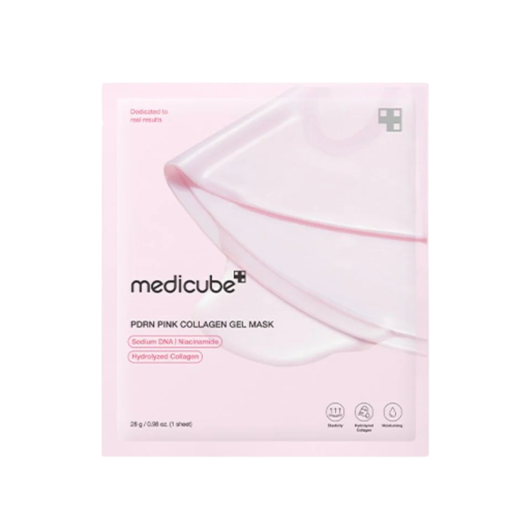 Masque gel au collagène rose Medicube PDRN, 4 feuilles