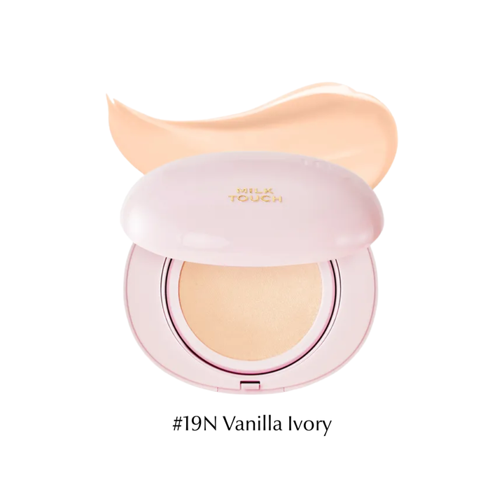 Milk Touch - Coussin teint parfait toute la journée, éclat lacté #19N Vanille Ivoire