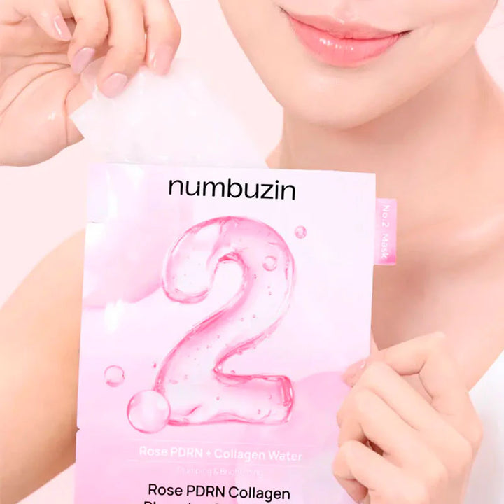 Numbuzin No.2 Rose PDRN Collagen Plumping Sheet Mask