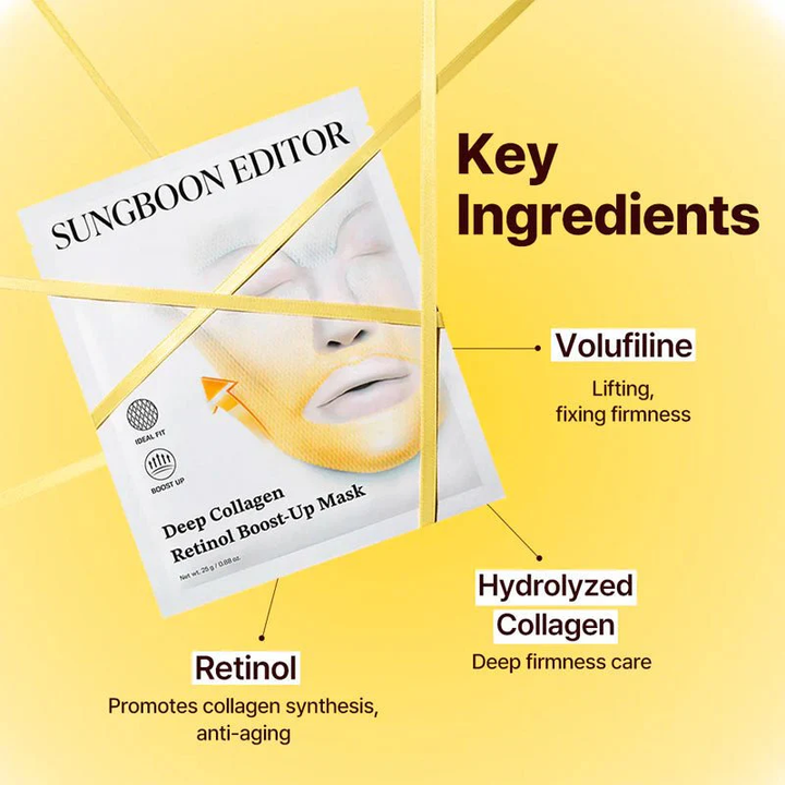 SUNGBOON EDITOR Coffret de masques stimulants au collagène et au rétinol