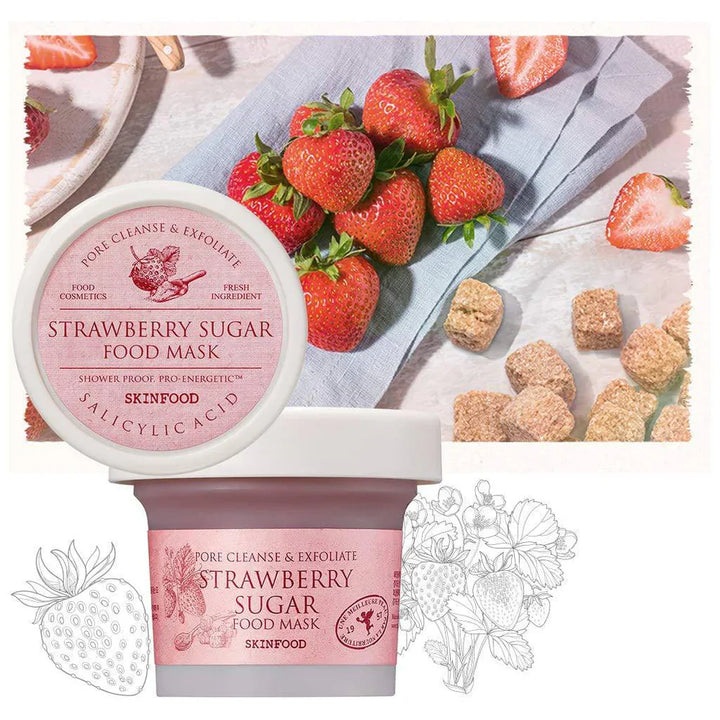 Masque alimentaire au sucre et à la fraise Skinfood
