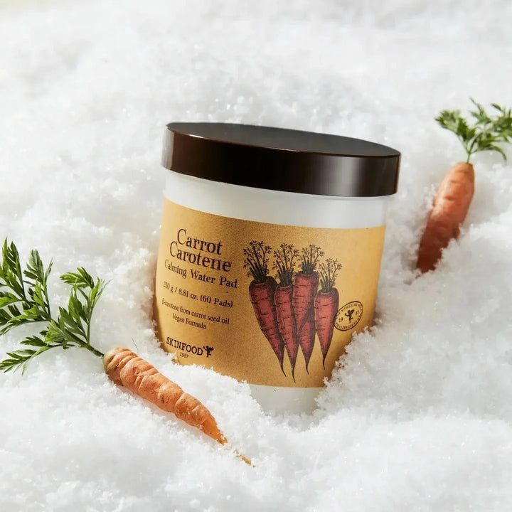 Tampon d'eau apaisant Skinfood Carotte Carotène 250 g [60 feuilles]