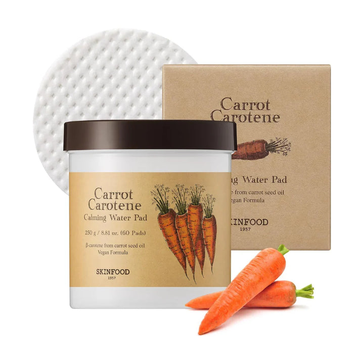 Tampon d'eau apaisant Skinfood Carotte Carotène 250 g [60 feuilles]