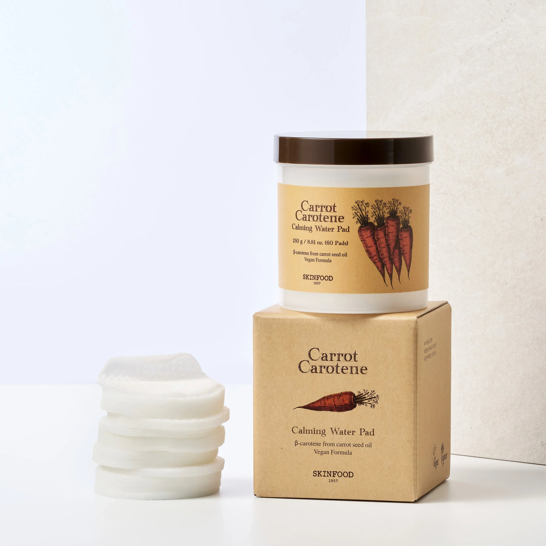 Tampon d'eau apaisant Skinfood Carotte Carotène 250 g [60 feuilles]