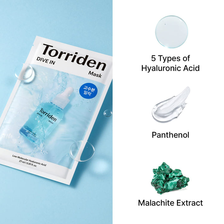 Masque Torriden DIVE-IN à l'acide hyaluronique à faible molécule