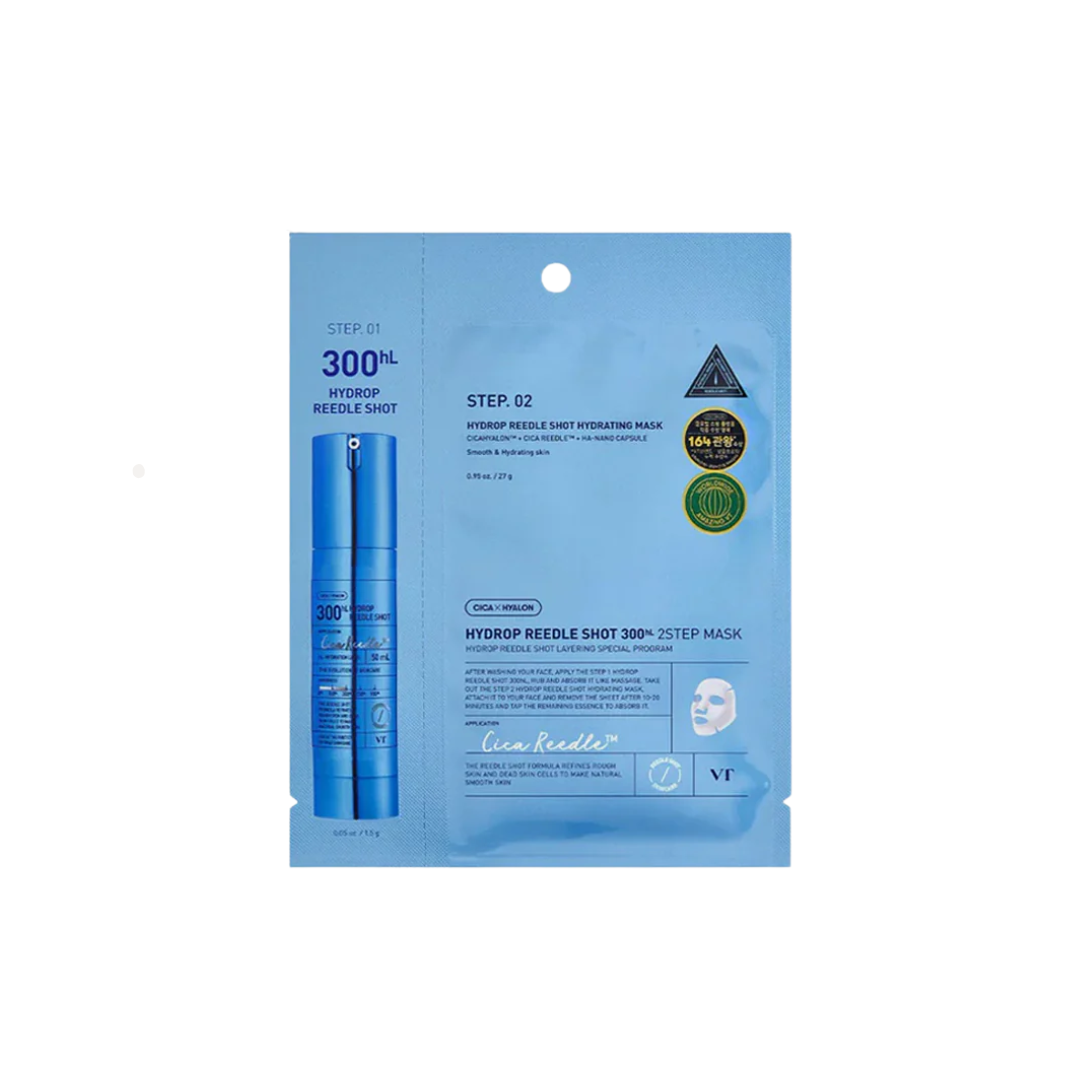 VT Cosmetics Hydrop Reedle Shot 300hL 2 Step Mask