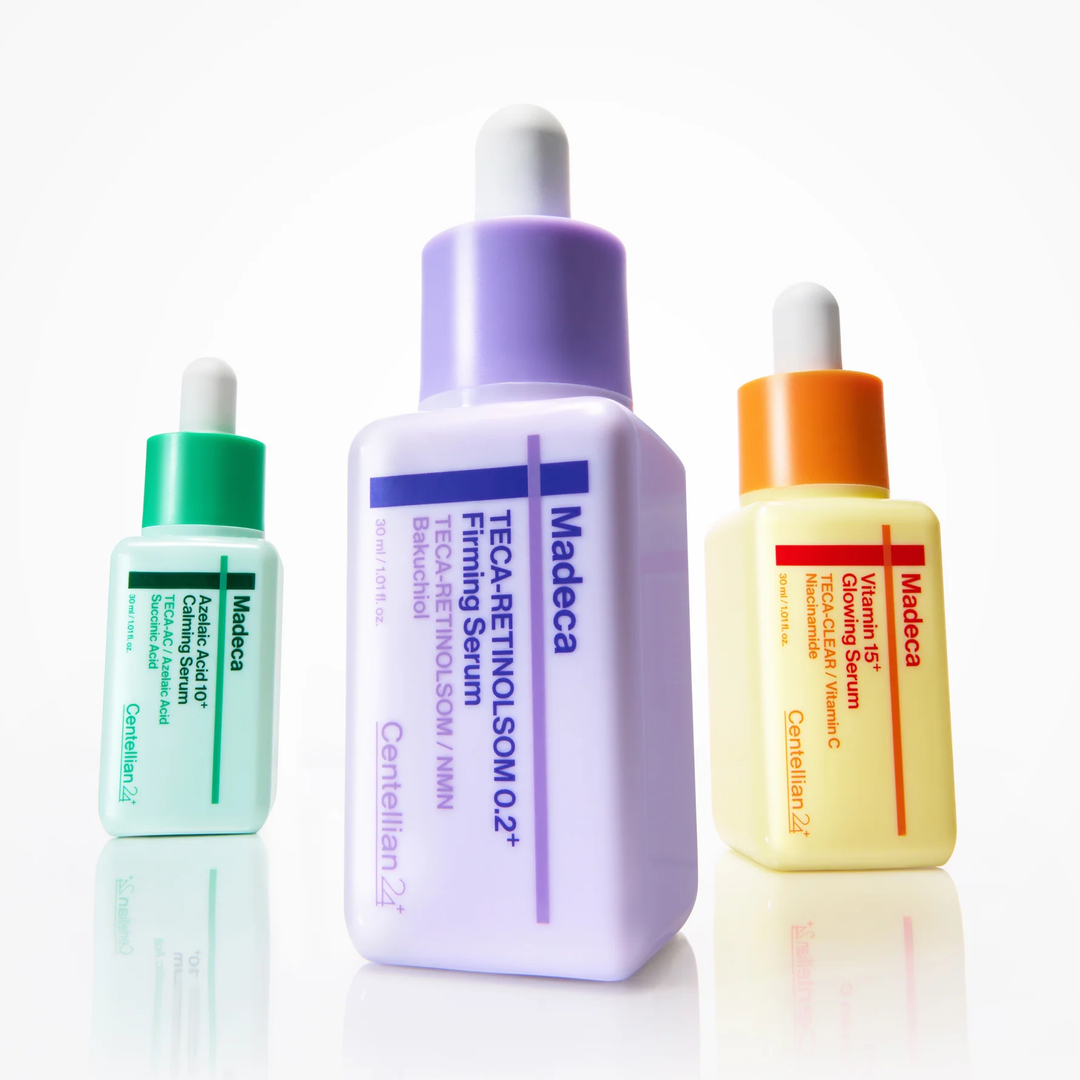 CENTELLIAN24 Madeca daily serum trio with Azelaic Acid Calming and Vitamin 15 Glowing serums