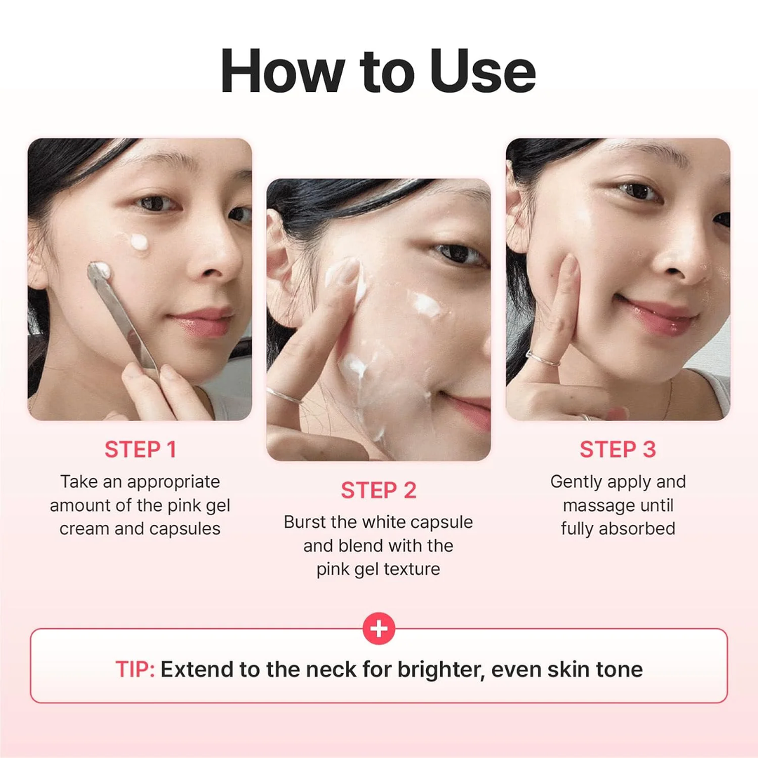 CENTELLIAN24 Madeca Mela Capture Ampoule Capsule Cream how to use three steps