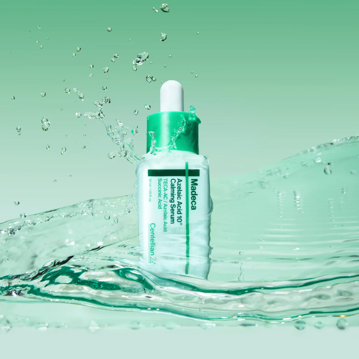 CENTELLIAN24 Madeca Azelaic Acid 10 Calming Serum bottle in water splash