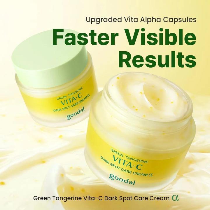 GOODAL Green Tangerine Vita C Dark Spot Care Cream 50ml - faster visible results
