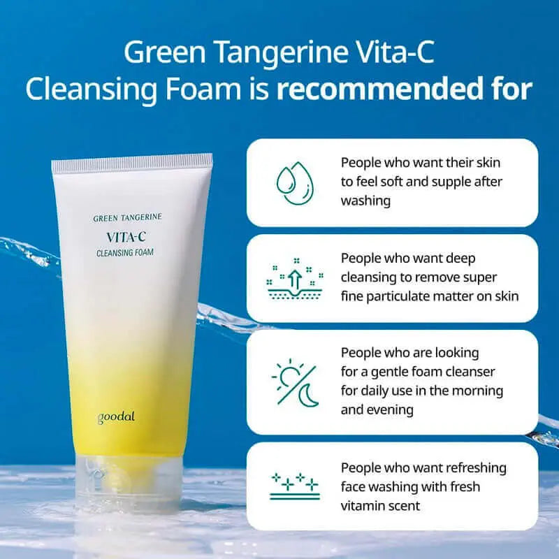 Goodal Green Tangerine Vita C Cleansing Foam - Seouléa