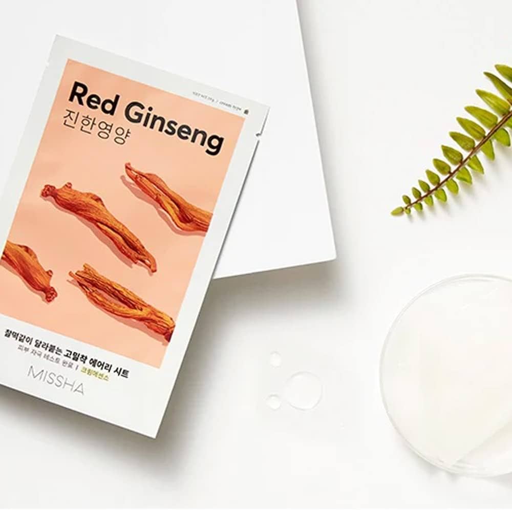 Masque en tissu Airy Fit de MISSHA [Ginseng rouge]