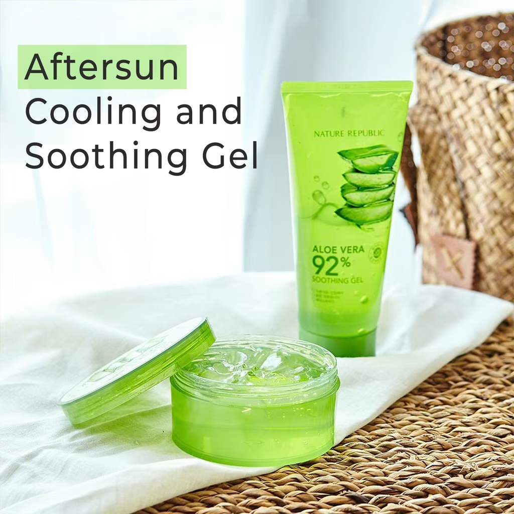 NATURE REPUBLIC Aloe Vera 92% Soothing Gel - cooling scene