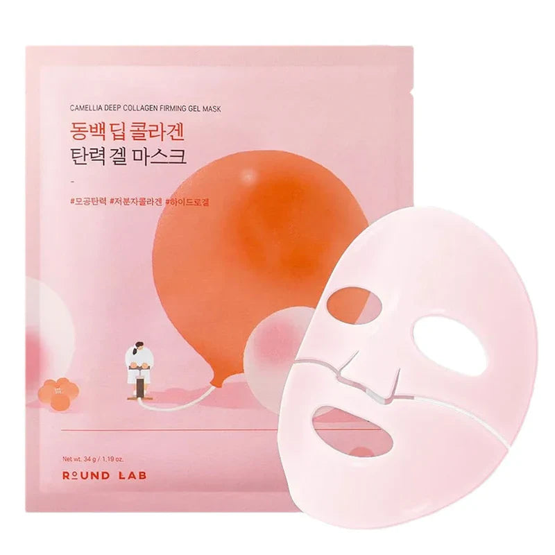 Masque gel raffermissant au collagène profond Camellia de Round Lab