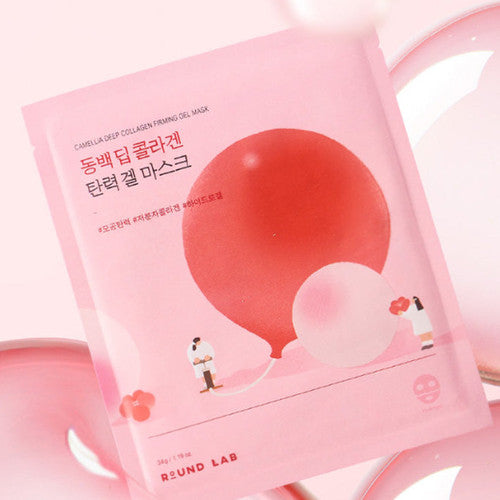Masque gel raffermissant au collagène profond Camellia de Round Lab