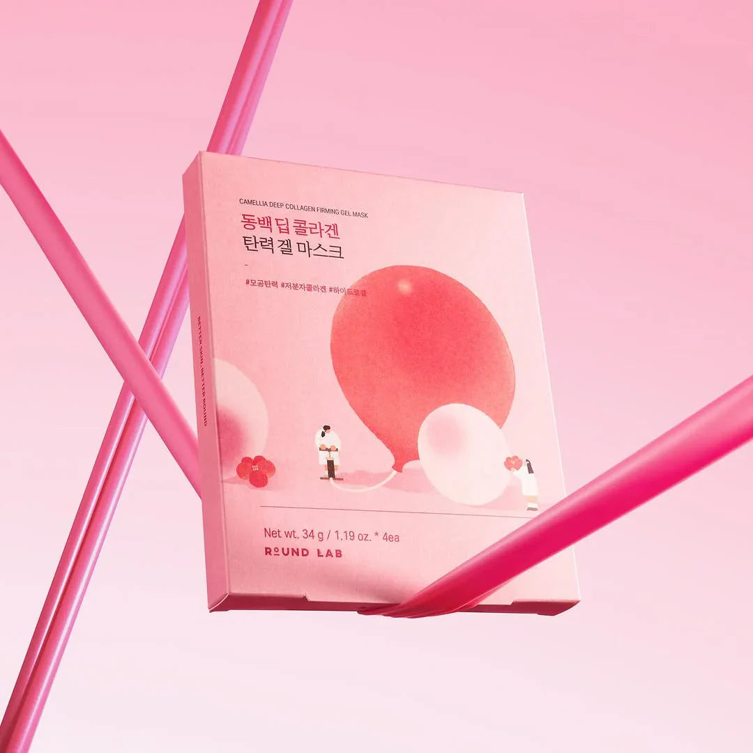 Masque gel raffermissant au collagène profond Camellia de Round Lab
