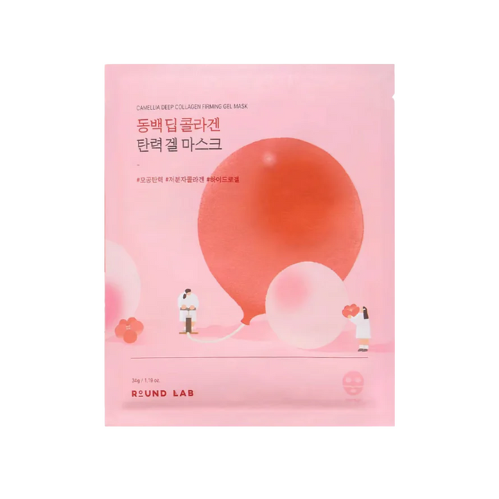 Masque gel raffermissant au collagène profond Camellia de Round Lab